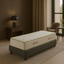 Nuits D'or - Lot de 2 Matelas 100x200 Tissu avec Maxi Naturel Mousse hr 35 Kg/m3 - 21 Cm Soutien Ferme + 2 Oreillers à Mémoire de Forme valeur 178 û