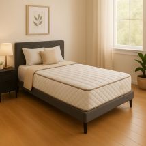 Lot de 2 Matelas 100x200 Hauteur 23 Cm Soutien Ferme Mousse Haute Résilence hr 40 Kg/m3 + 2 Protèges Matelas offerts Douce Nuit 100 200