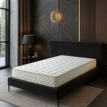 Nuits D'or - Lot de 2 Matelas 80x190 Mousse Haute Résilience Densité 35 Kg/m3 - 21 Cm - Soutien Souple + 2 Oreillers à Mémoire de Forme + 2 Protèges