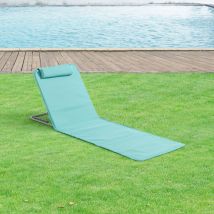 [en.casa] - Lot de 2 Matelas de Plage Donostia Dossier Inclinable Turquoise