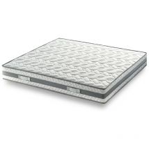 Provence Literie - Matelas contact Mémoire de Forme 62 Kg/m3 + Alèse 140x200 x 21 cm Ferme - 7 Zones de Confort - Noyau Aertech+ 35 Kg/m3 hr Haute