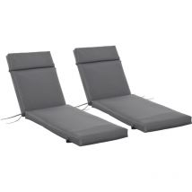 Lot de 2 matelas pour bain de soleil barbara gris