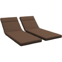 Lot de 2 matelas pour bains de soleil carol marrons