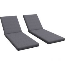 MH - Lot de 2 matelas pour transat robin gris