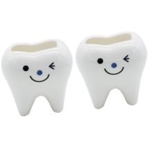 Feiyue - Lot de 2 mini pots de fleurs en céramique pour décoration de bureau