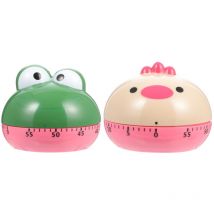 Lot de 2 minuteries de cuisine de dessin animé, jolies minuteries de cuisine portables et amusantes