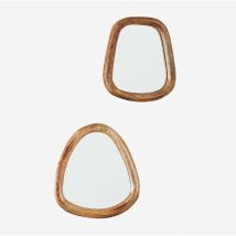Lot de 2 miroirs muraux en manguier Gabael Design Sklum