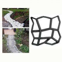 Lot de 2 Moule à Pavé Béton en Résine Pavage Moules Pierres Stepping Stone pour Jardin Allée Chemin