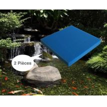 Le Poisson Qui Jardine - Lot de 2 mousses : 50 x 50 x 10 Avéolage fin Pour Bassin Et Aquariums 30 ppi