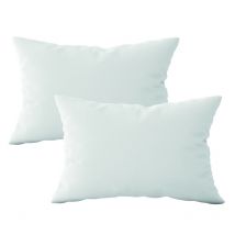 Lot de 2 oreillers, coussins de garnissage rectangulaires - 30 x 50 cm - Blanc - Vivezen