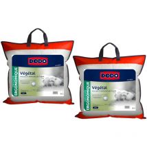 Dodo - Lot de 2 oreillers ergonomiques à mémoire de forme - 60x60 cm - vegetal