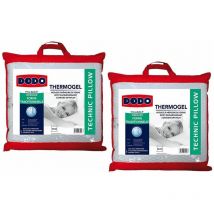 Dodo - Lot de 2 oreillers mémoire de forme effet fraicheur - 60x 60 cm - fresh