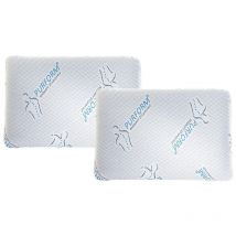 Lot de 2 oreillers mémoire de forme anti acariens 60 x 40 cm PURFORM - SIRONA
