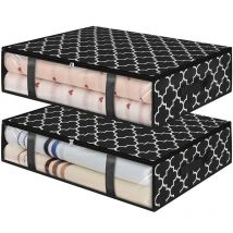Feiyue - Lot de 2 organisateurs de vêtements, rangement de vêtements, sac de rangement pliable pour couverture
