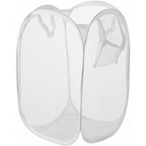 Linghhang - Lot de 2 Panier à Linge Suspendu,Sac a Linge Sale Pliable,Corbeilles à Linge Pliable Maille Filet, Panier Linge,Panier a Linge Pliable