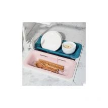 Lot de 2 paniers à tamis au-dessus de l'évier, étagère filtrante de lavabo, étagère de rangement multifonctionnelle, étagère de drainage réglable