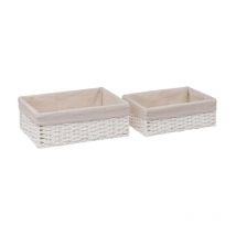 Lot de 2 Paniers de Rangement 'Cos' 32cm Blanc