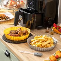 Innovagoods - Paniers en Silicone avec Pinceau pour Friteuses à Air Mollicon 2 Unités