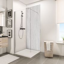 Schulte - Panneau mural 100 x 210 cm Parement béton, revêtement pour douche et salle de bain, DécoDesign décor