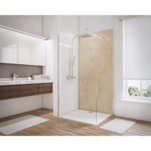 Panneau mural 100 x 210 cm Travertin, revêtement pour douche et salle de bain, DécoDesign décor Schulte