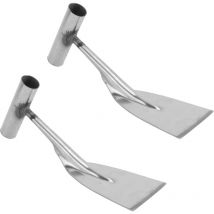 Lot de 2 pelles de jardinage en acier inoxydable, outils de jardinage, pelle en acier inoxydable, pelle de jardin, pelle de jardinage, pelle de