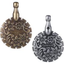Lot de 2 pendentifs coupe-fil ronds, décorations de coupe-fil en or antique, outils de coupe-fil pour couture, fournitures de suspension artisanales