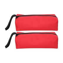 Lot de 2 petites pochettes à outils, 25 X 8,5 X 7 cm pochette de rangement portable multifonctionnelle en polyester 600D avec sangle de suspension et