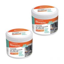 Brasero - Lot de 2 Pierres Blanches 100 % d'origine naturelle - Idéal pour Barbecues et Planchas