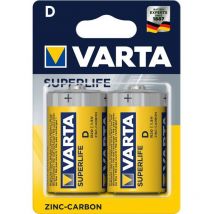 2 Piles Salines d / LR20 Varta SuperLife (2020101412)