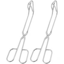 Lot de 2 pinces alimentaires ergonomiques, pratiques, pour toasts, barbecues, fournitures pour grils