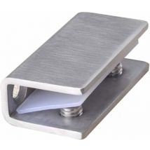 Rwoythk - Lot de 2 pinces de fixation pour porte de douche en verre - Charnières fixes en acier inoxydable - Supports muraux de 8 à 12 mm, Ensoleillé