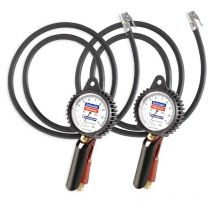 Schrader - Lot de 2 pistolets manometres poignee de gonflage eurodainu michelin