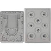 Feiyue - Lot de 2 planches à perles pour la création de bracelets, colliers, bijoux en perles