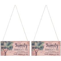 Lot de 2 plaques murales innovantes en bois pour porte et fenêtre, décoration pour la maison, le magasin