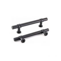Lot de 2 poignées de placard de salle de bain Noir 96 mm,Pour Armoires, Placards, Salle, Bain et Cuisine