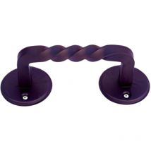 Lot de 2 poignées noires, poignées de porte robustes, poignée de porte à base ronde robuste - Format : 15 x 5.2 cm