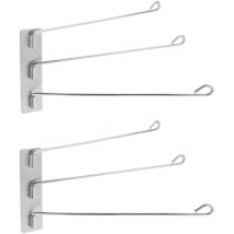 Lot de 2 porte-serviettes de salle de bain, organisateur de serviettes de salle de bain, porte-serviettes rotatif, support de rangement de serviettes