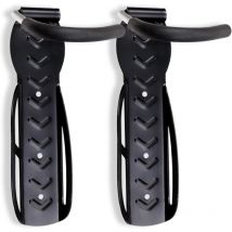 Tigrezy - Lot de 2 porte-vélos, Supports pour vélos, fixations murales - Pour 2 vélos Noir