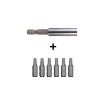 Lot de 2 Portes Embout Magnétique Hexa + 6 Embouts - Embout Mixte