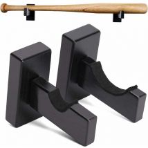 Lot de 2 présentoirs de batte de baseball, support mural pour batte de baseball, support horizontal pour batte de baseball