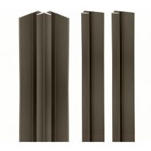 Lot de 2 profilés de finition + 1 profilé d'angle pour panneau mural de douche, DécoDesign Schulte Taupe, 255 cm
