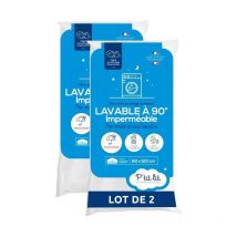 Lot de 2 Proteges matelas Bébé - 70x140 cm - Alese Imperméable et Micro Respirante - Lavable a 90°C - Souple et Silencieux