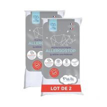 Lot de 2 Proteges Matelas Bébé Allergostop - 60x120 cm - Contre les Punaises de Lits et les Acariens - Housse complete Imperm