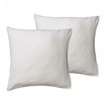 Lot de 2 protèges-oreillers Blanc 100% Coton - 50x70 cm - Blanc.