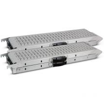 Lot de 2 rampes pliables en acier galvanisé 160cm - Charge max 500 kg/paire Brick