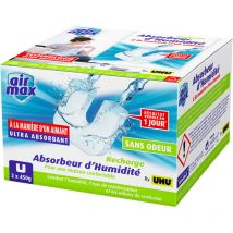 Air max magnet - Recharges sans parfum pour absorbeur d'humidité Air max magnet, 2x 450g - UHU