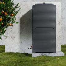 Mon Marché Déco - Lot de 2 récupérateurs d'eau 126L + Kit de Jumelage Vertical