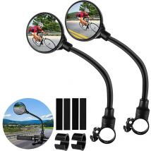 Fei Yu - Lot de 2 Rétroviseurs Vélo pour Guidon, Rétro Velo Guidon Retroviseur Réglables à 360 °, Rétroviseur Trotinette électrique, Lunette