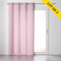 Douceur D'intérieur - Lot de 2 rideaux a oeillets 140 x 240 tamisant chambray glory Dragee