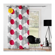 Lot de 2 Rideaux a oeillets 140 x 260 cm polyester imprimé Merlin